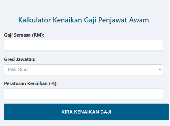 Kalkulator Kenaikan Gaji